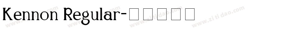Kennon Regular字体转换